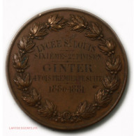 Médaille Lycée ST LOUIS 4 Fois Premier De Suite 1880-1881, Par BRENET - Monarchia / Nobiltà