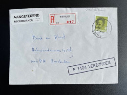 NETHERLANDS 1989 REGISTERED LETTER BIERVLIET TO AMSTERDAM 10-10-1989 NEDERLAND AANGETEKEND - Lettres & Documents