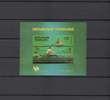 Togo 1980 Olympic Games Moscow, Rowing Gold S/s Imperf. MNH -scarce- - Verano 1980: Moscu