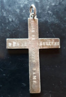 Grande Croix Argent De Religieuse Fin XIXe "Fille De Notre-Dame Des Sept Douleurs" - Religion &  Esoterik