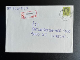 NETHERLANDS 1986 REGISTERED LETTER ASSENDELFT TO UTRECHT 23-07-1986 NEDERLAND AANGETEKEND - Brieven En Documenten