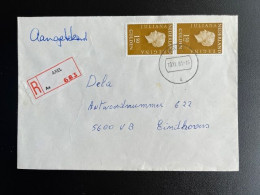 NETHERLANDS 1981 REGISTERED LETTER AXEL TO EINDHOVEN 19-11-1981 NEDERLAND AANGETEKEND - Storia Postale