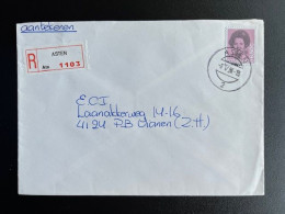 NETHERLANDS 1984 REGISTERED LETTER ASTEN TO VIANEN 01-05-1984 NEDERLAND AANGETEKEND - Covers & Documents