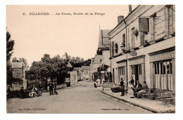 37  VILLAINES  -  La Croix, Grotte De La Vierge (Café Du Lion D'Or, Restaurant) - Autres & Non Classés