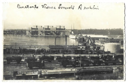 ROMANIA CONSTANTA - GENERAL VIEW OF THE PORT, WAGONS, LOCOMOTIVES, SHIPS, BOATS, SEA - Roumanie