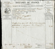 Document Douane XIXe - Ville D'Agde (Hérault) - Document Maritime 1833 "Douanes De France" Timbre Fiscal - 1800 – 1899