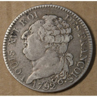 CONSTITUTION - Louis XVI 1/2 ECU AU GENIE 1792 A TTB, Lartdesgents.fr - 1774-1791 Luigi XVI