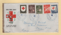 Pays Bas - 1953 - Croix Rouge - FDC - N°595 à 599 - FDC