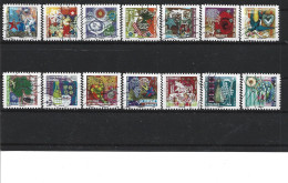 2010 FRANCE Adhesif 493-506 Oblitérés, Noël, Voeux,  Série Complète - Used Stamps