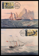GIBRALTAR (2020) Carte S Maximum Card S - EUROPA Ancient Postal Routes, Steam Packet Ships Lady Mary Wood & SS Iberia - Barcos