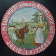 Etiquette Camembert - La Jolie Laitière - Fromagerie Anonyme 76-A Normandie - Seine-Maritime   A Voir ! - Kaas