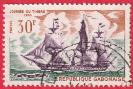 N° Yvert & Tellier 233  (République Gabonnaise) (1968) (Oblitéré) - Journée Du Timbre ''La Junon'' - Gabon (1960-...)