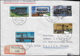 Allemagne De L'Est DDR 1988 Y&T 2809 à 2813 Sur Lettre. Ouvrages D'art, Ponts - Ponti