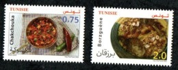 2020- Tunisia - Euromed- Traditional Mediterranean Gastronomy- Borzguene- Chakchouka- Complete Set 2v- MNH** - Ungebraucht