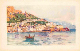 72766533 Amalfi Seepanorama Kuenstlerkarte Amalfi - Andere & Zonder Classificatie