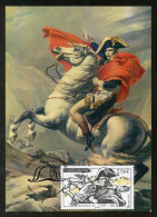 ANDORRA Postes (2021) - Carte Maximum Card Napoleó 1r Napoleon Bonaparte à Cheval 1769-1821, Jacques-Louis David - Cartas Máxima