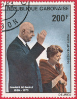 N° Yvert & Tellier PA241  (République Gabonnaise) (1980) (Oblitéré) - 10è Anniv. Déces Gal De Gaulle (Président Et Mme) - Gabon (1960-...)