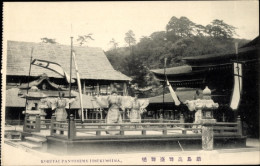 CPA Insel Itsukushima Japan, Kobutai Pantomine, Fahnen - Sonstige & Ohne Zuordnung