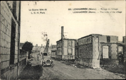CPA Lenharrée Marne, Ruinen, Kriegszerstörung I. WK - Andere & Zonder Classificatie