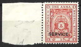 INDIA..."BHOPAL.."...KING GEORGE V..(1910-36..)..SERVICE.....SG0310....CREASED....(CAT.VAL.£28..)....MH.. - Bhopal