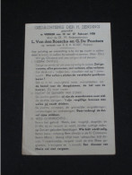 Bidprentje 1938 WERKEN Bij KORTEMARK Zending VAN DEN BOSSCHE & DE POORTERE - Images Religieuses