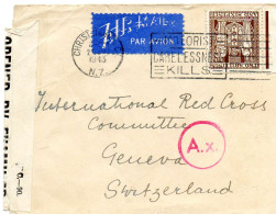 NEW ZELAND. 1943. CICR GENEVE (SUISSE); DOUBLE CENSURE - Cartas & Documentos