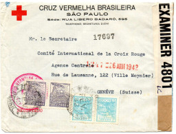 BRESIL. 1942. CRUZ VERMELHA. POUR C.I.C.R. GENEVE (SUISSE).  - Briefe U. Dokumente