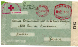 BRESIL. 1942. CRUZ VERMELHA. POUR C.I.C.R. GENEVE (SUISSE). CENSURE ANGLAISE. - Brieven En Documenten