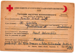 URSS. 1948.CARTE FAMILIALE. PRISONNIER GUERRE ALLEMAND. ROTEN KREUZES; - Briefe U. Dokumente