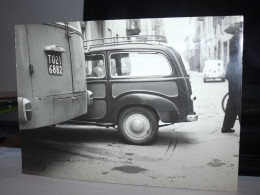 PHOTO FOTOGRAFIA N 2 INCIDENTE FIAT GIARDINETTA TOPOLINO BELVEDERE ? SERVIZIO VESPA MACELLERIA ALESSANDRIA ? - Cars