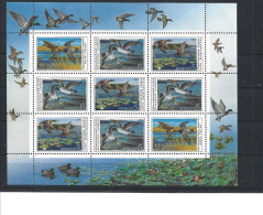 1990 Russie- URSS 5761-63** Feuillet Canards,  Kleinbogen - Unused Stamps