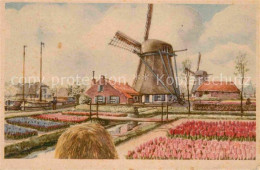 72763479 Niederlande Windmuehle Kuenstlerkarte Niederlande - Sonstige & Ohne Zuordnung