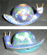 Rare Escargot En Laiton émaillé, émaux Cloisonnés, émail, Cagouille, Cloisonné - Altri & Non Classificati