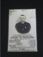 Bidprentje Pastoor DE BUSSCHERE °1887 Roeselare +1937  Veurne Priester Brugge Onderpastoor Oyghem Couckelaere Meulebeke - Andachtsbilder
