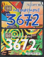 Télécartes Memophone 3672 Echanger Sans Abonnement Boite Vocale Commune 1992 120U 50U Agence France Télécom - Zonder Classificatie
