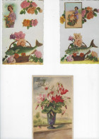 95J - LOT De 3 CPA - Carte Fantaisie - Sonstige & Ohne Zuordnung