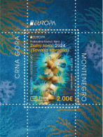 2024 Europe, Underwater Fauna And Flora Golden Coral (Savalia Savaglia) Montenegro, MNH - Montenegro