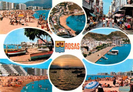 72762172 Rosas Costa Brava Cataluna Strandpartien Ortsmotive Promenade Alt Empor - Andere & Zonder Classificatie