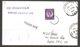 1967 Paquebot Cover, British Stamp Used In Houston, Texas - Covers & Documents