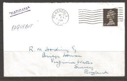 1968 Paquebot Cover, British Stamp Used In Pensacola, Florida - Lettres & Documents