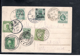 1914 , 2 C. China ,7 Different Mostly  2 C. Stamps, Clear Cancels " SCHANGHAI "on Local Card  #215 - 1912-1949 Republik