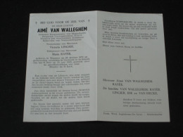 Bidprentje Dokter Burgemeester Middelkerke VAN WALLEGHEM °1878 Wingene +1965 Oostende - Images Religieuses