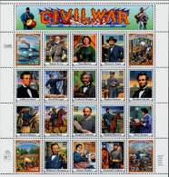 1995 Civil War - Sheet Of 20, Mint Never Hinged - Ungebraucht