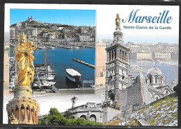 Marseille, France, Notre Dame De La Garde, Writing On Back - Notre-Dame De La Garde, Funicular Y Virgen