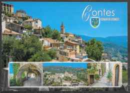 Contes (Alpes Maritimes), Writing On Back - Contes