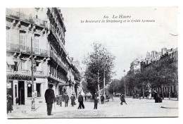 LE HAVRE , Le Boulevard De Strasbourg Et Le Crédit Lyonnais - Non Classés