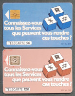 Télécartes Services Touches Etoile Dièse Transfert D'appel Signal D'appel 1991 120U 50U France Télécom - Zonder Classificatie