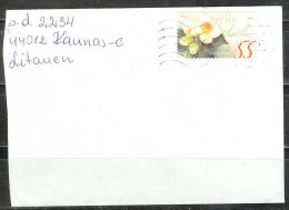 2004 Flower Camellia Used To Kaunas, Lithuania - Brieven En Documenten