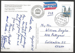 1995 Munchen (25-8) 200pf Magdesdeburger Dom On Pc To USA - Briefe U. Dokumente