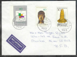 1977 Golden Hat, Gauss & Barbarossa Head, Boblingen To USA - Covers & Documents